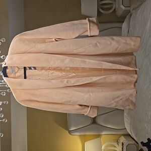 Ahsley Scott Vintage Wool Stylish Women's Pea Coat in Light Peach